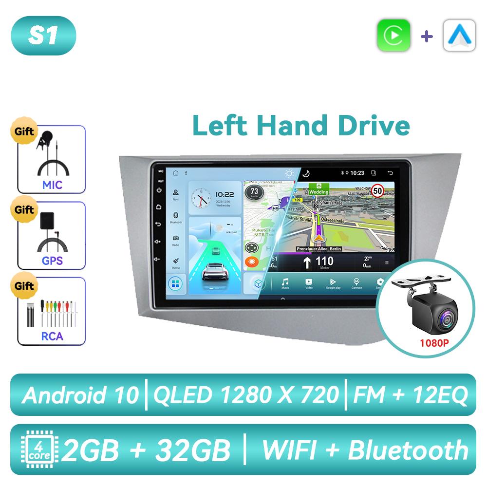 For Seat Leon 2 MK2 2005 - 2012 Android Car Radio Multimedia Video Player Navigation GPS Carplay Touch Screen Auto Stereo Intelligent Systems WIFI BT