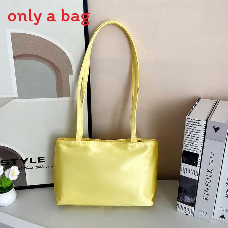 Nylon Tote Bag With Magnetic Closure And Interior Pouches For Daily Use