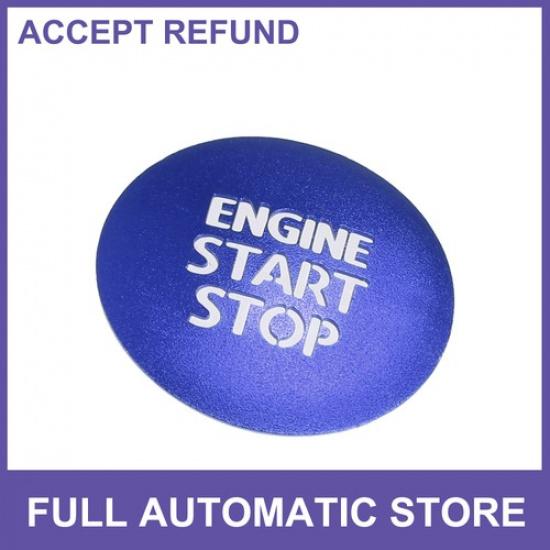 Engine Start Stop Button Cover Trim Single  for Toyota Tacoma Blue