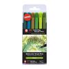 6 Felt-tip Pens - Brush Tip - Koi Coloring Brush Pen Botanic Colours - Sakura