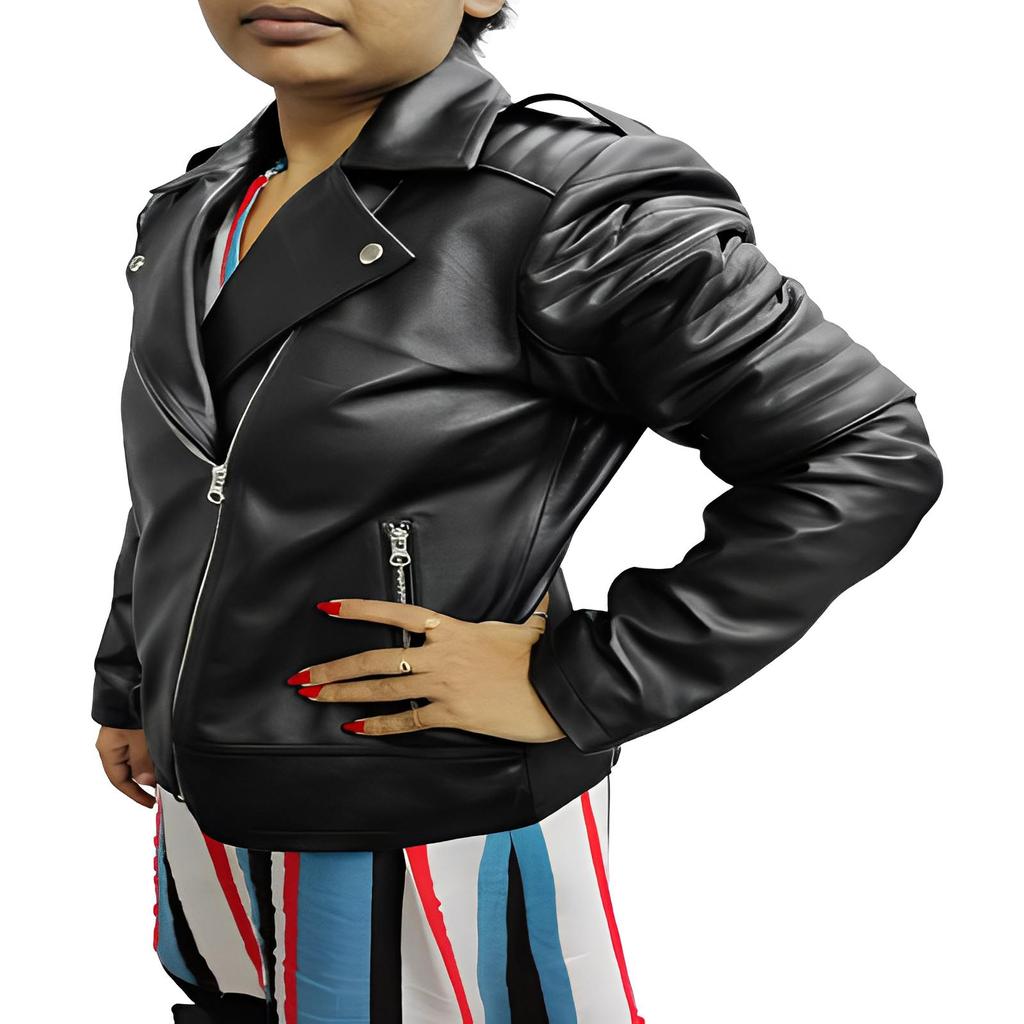 Noora Lambskin Women's Black Learther Jacket |  Zipper Leather Jacket | Stylish Fashion Jacket | Biker Jacket | Genuine Leather Jacket