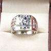 Moissanite Oval Cut Gemstone With 925 Sterling Silver Ring For Men's #B318 JL375681975185