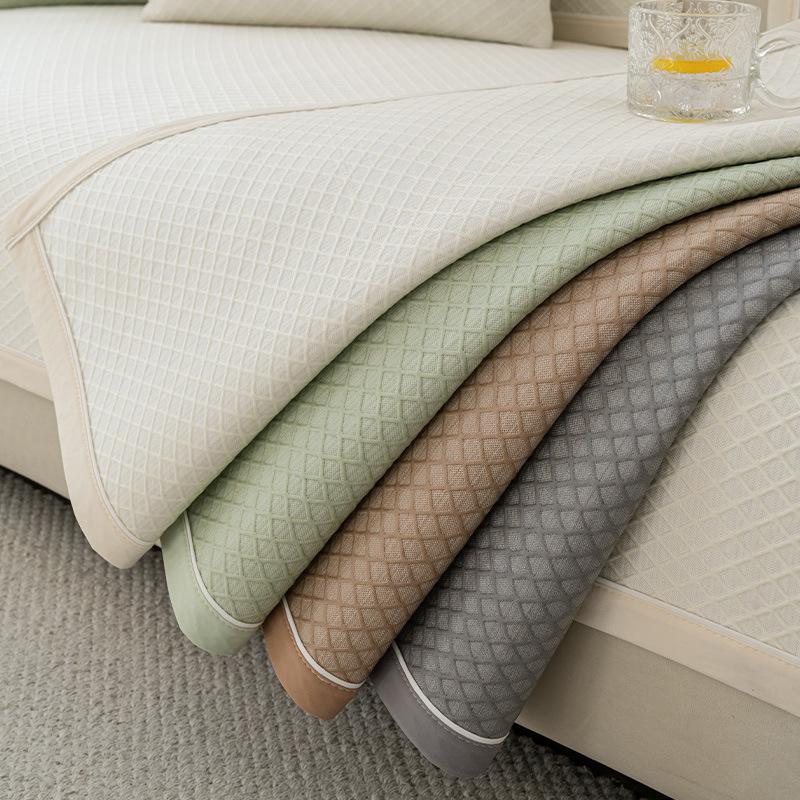 New Cool Sofa Seat Cushion Summer Non-Slip Mat Sofa Cover Summer Cool Bean Ice Silk Sofa Cushion