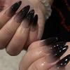 3D Gradient Cat Eye Halloween Nail Art Patches - Wearable European and American Style False Nails