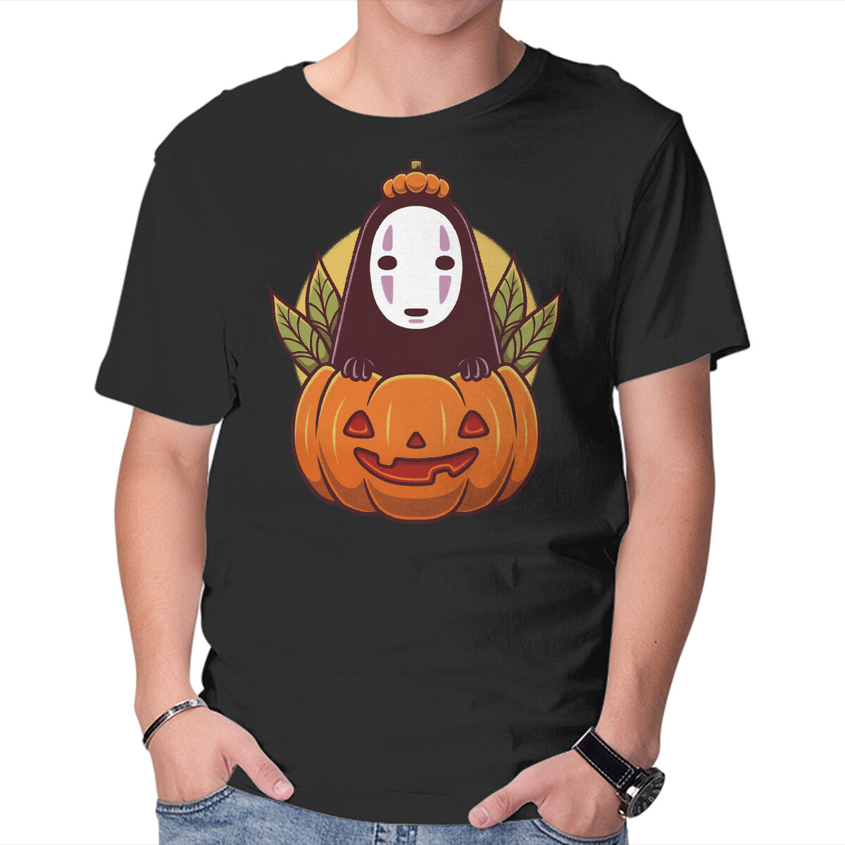 Unisex Crew Neck T-Shirt Dark Spirit Halloween Graphic Short Sleeve Casual Tee XXXL