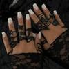 Ingemark 20 Pcs/Set Gothic Black Spider Butterfly Snake Shape Open Rings Women Trend Creative Star Heart Rings Halloween Jewelry