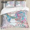 Mermaid Bedding Set Queen Size Print Duvet Cover Comforter Cover With Pillowcases For Girls Boys Teens Gift Home Bedroom Decor