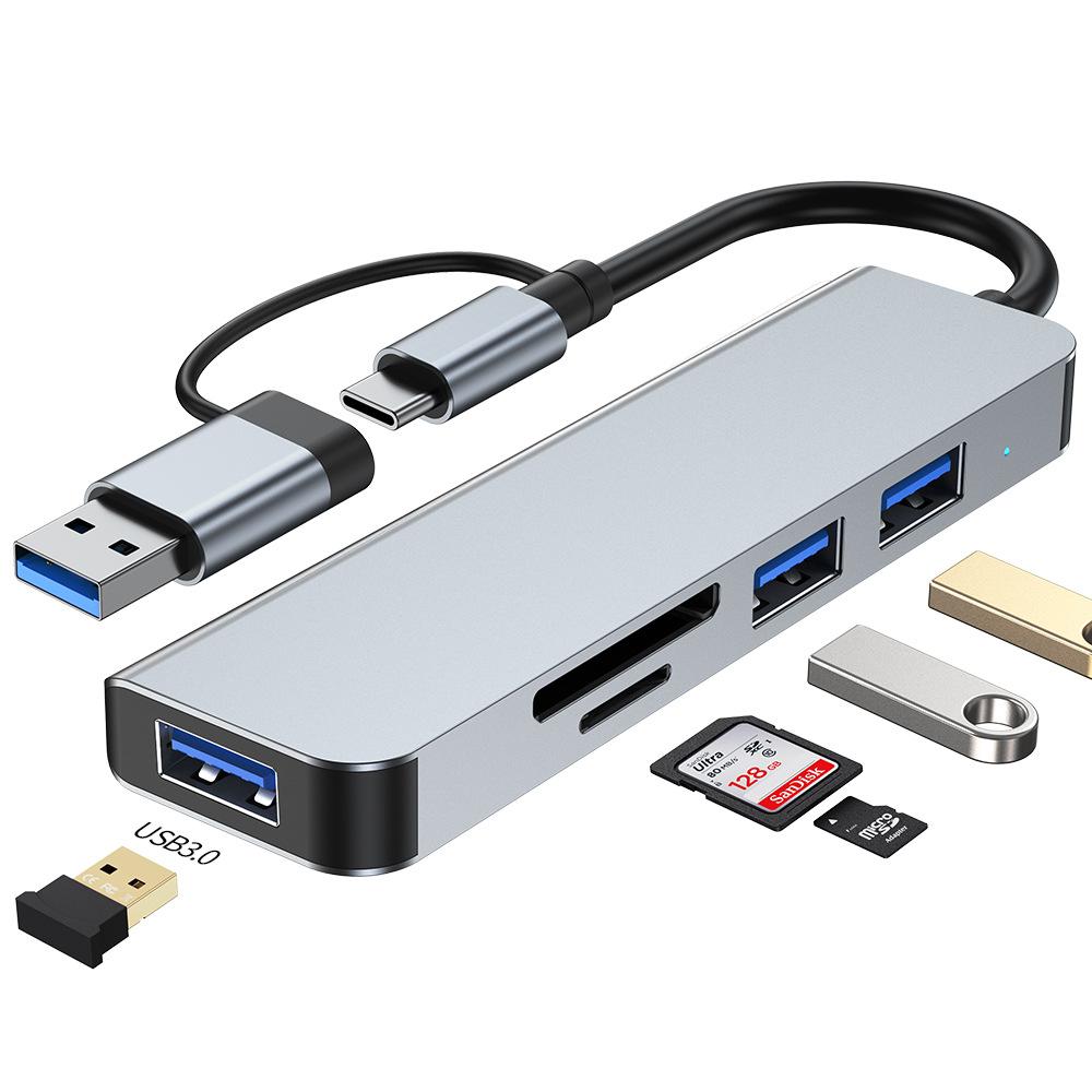 Adaptor Hub USB 3.0 la Tip C pentru Laptop MacBook Extinde 4 Porturi Transfer de Date de Mare Viteză Splitter