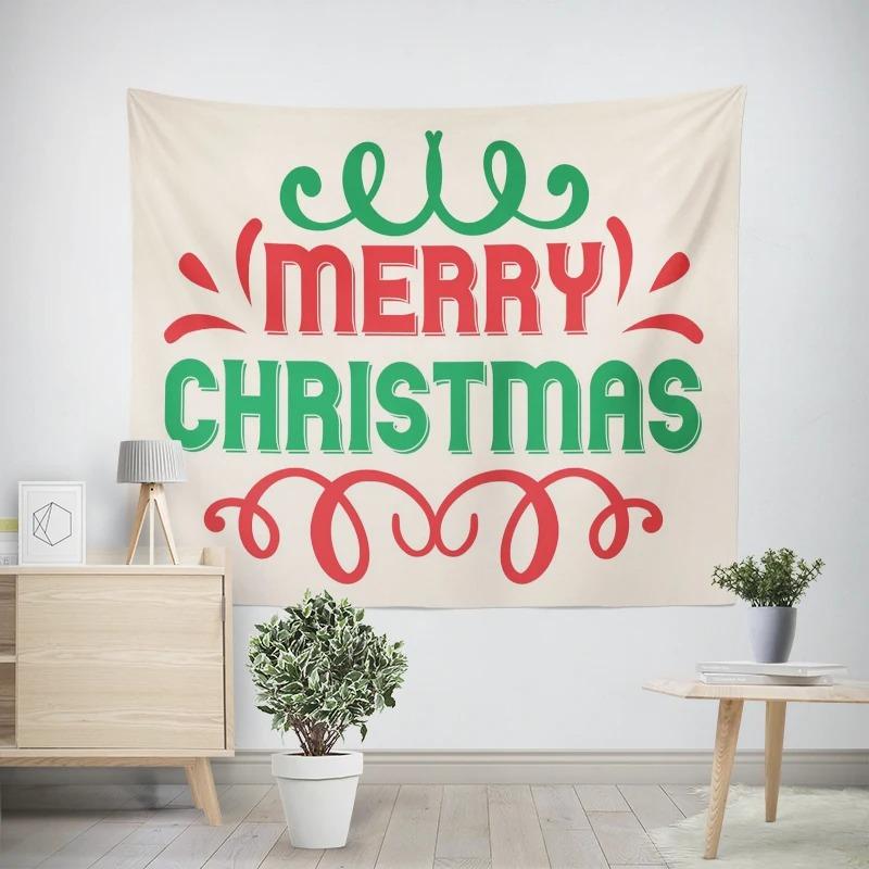 Christmas New Year Pattern Living Room Bedroom Decorative Tapestry