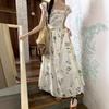 French Floral Square Neck Puff Sleeve Summer Dress for Women - 2026 Beach & Tea Party