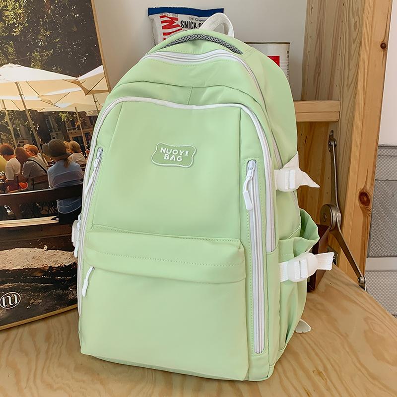School bag children girls elementary school students solid color backpack junior high school students high school students high quality