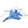 2CH RC Plane Foam Glider with Light Outdoor Toys Ready Easy to Control Jet Fighter Toy for Adults