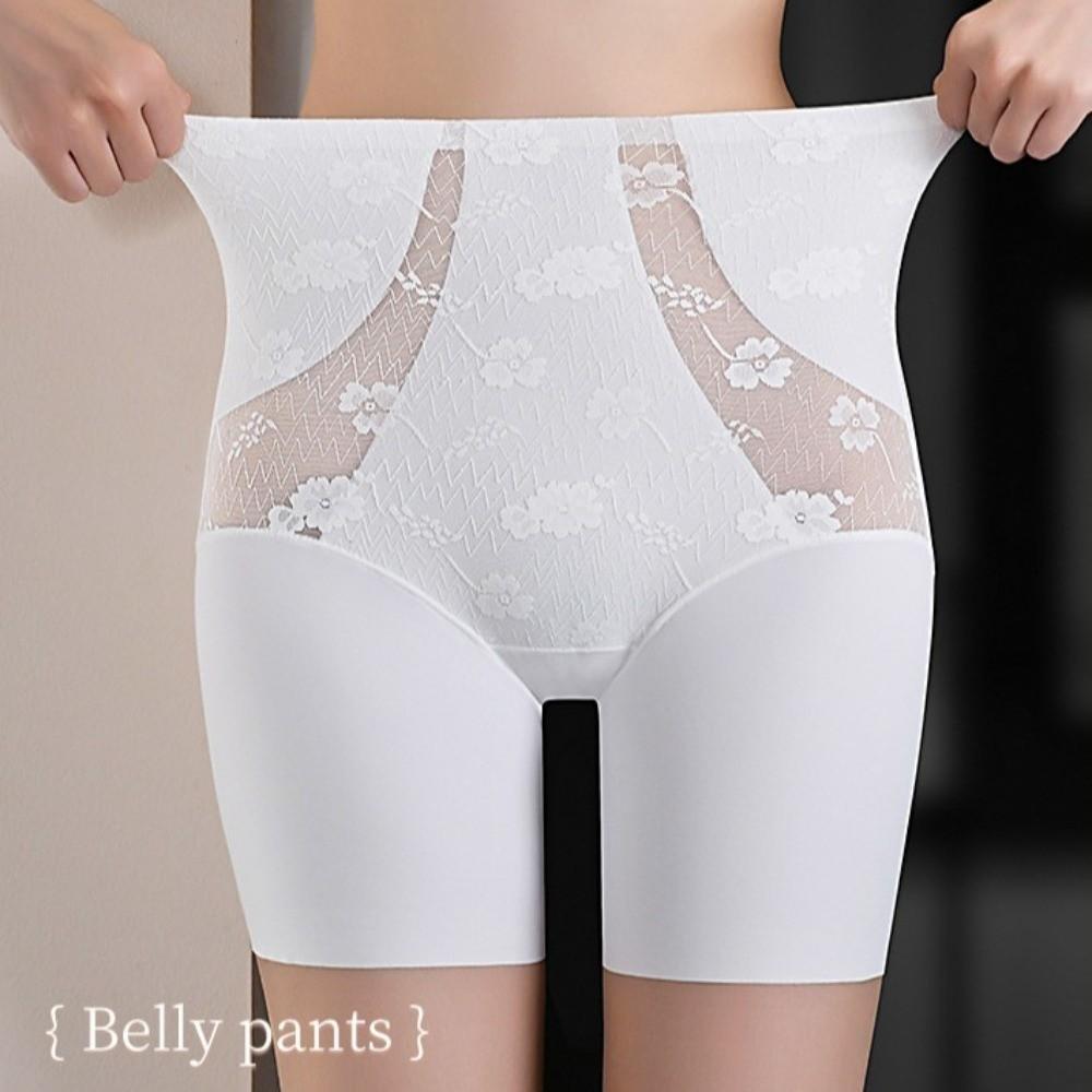 High Waist Postpartum Body Shaper Flowers Seamless Underpants Tummy Control Underwear  Women