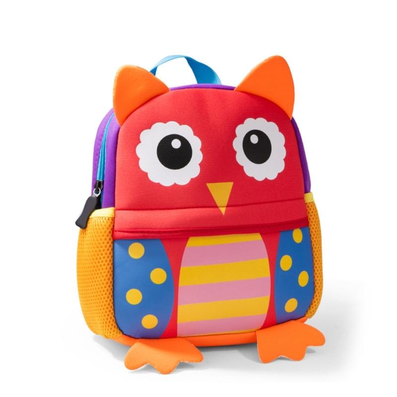 Cute Shoulder Bag for Child Student Tiger/Giraffe/Rabbit/Goat/Dog/Squirrel-Dinosaur/Monkey/Chicken-Owl Shaped Schoolbag