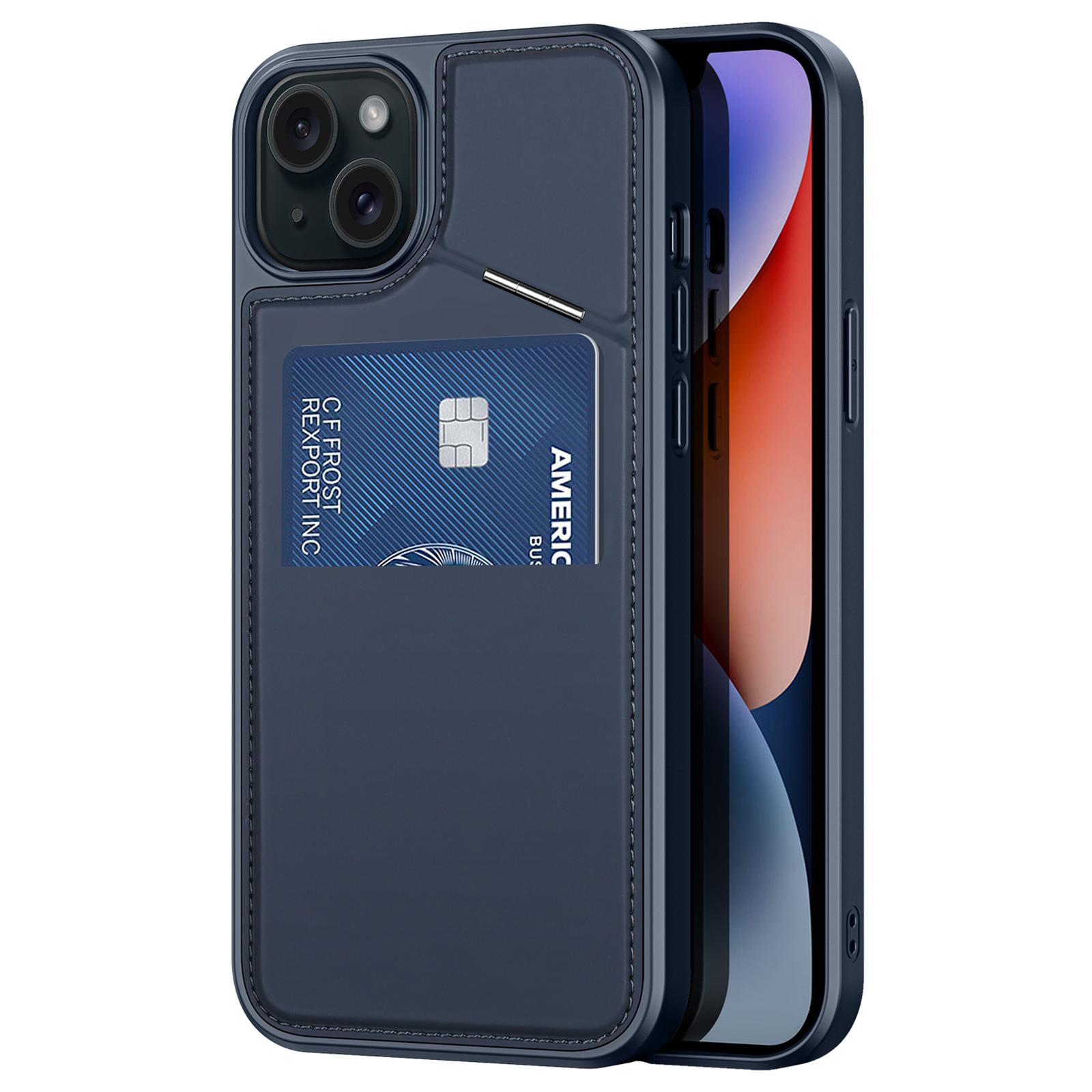 

Серия DUX DUCIS Rafi II для iPhone 14/13 Чехол для телефона Держатели для карт Магнитная защитная крышка Blue