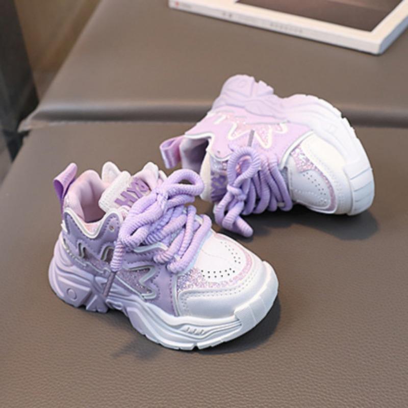 2-8 ani Pantofi sport pentru fete Lungimea piciorului 12-17cm Pantofi copii din piele coreeană Pantofi pentru tată Mov/roz deschis
