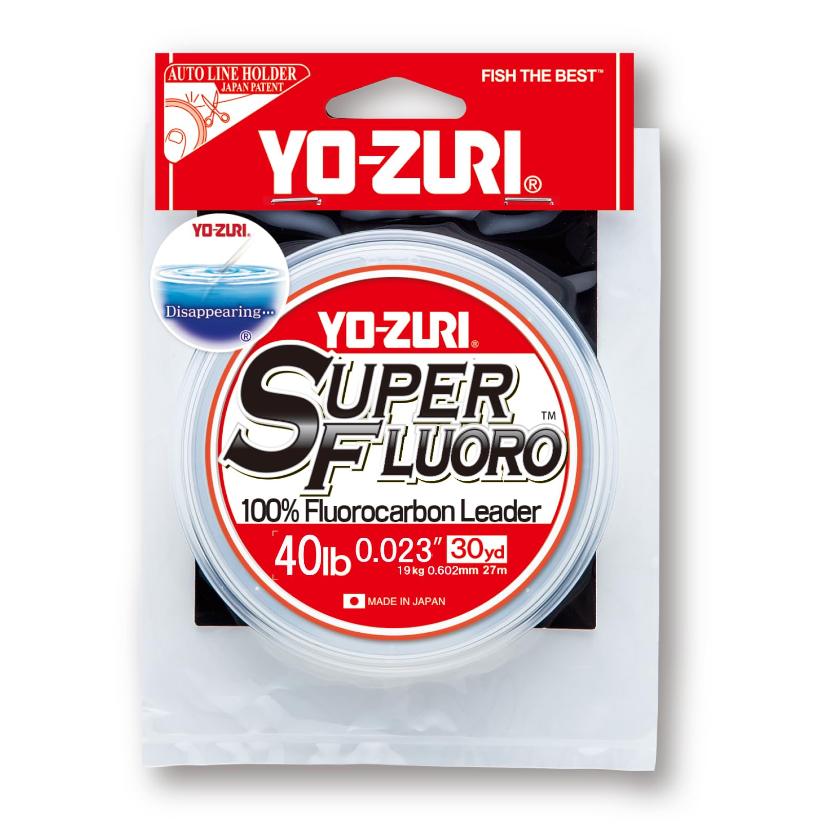 

Fluorocarbon Line Super Fluoro 30YDS 40Lbs Clear YO-ZURI Color чистый