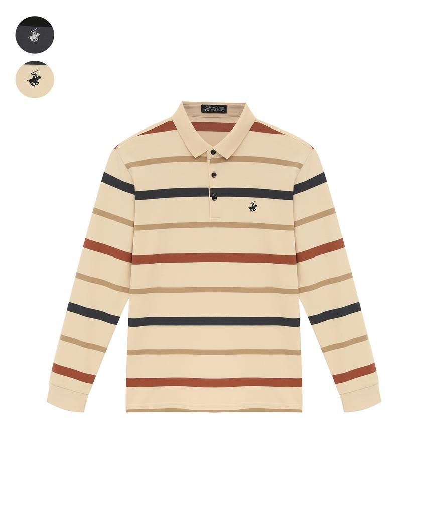 Beverly Hills Polo Club Men'S Daily Multi-Stripe Pk T-Shirt 2 Colors Ts219