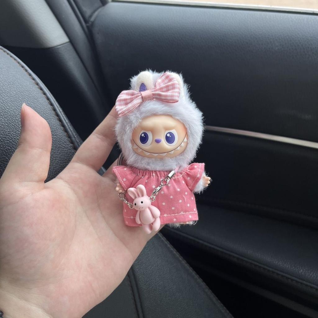 Non-Toxic For Mini Labubu 4.0 Pin For Love Series Dress 3Pcs Floral Skirt Set Doll Clothes Outfit Accessories Labubu Cute Outfit