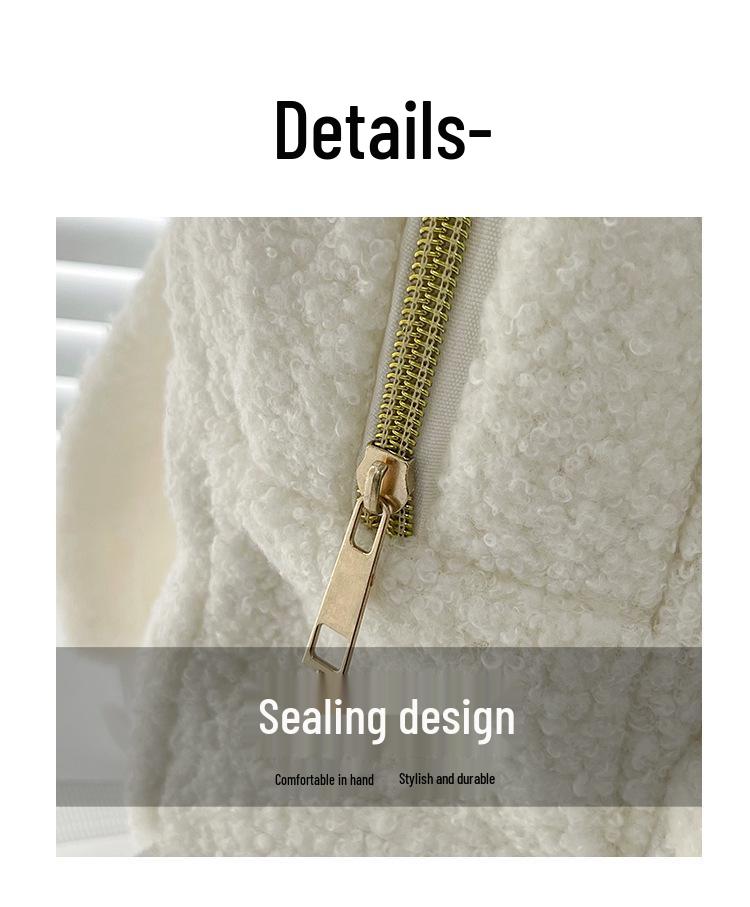 Quirky Hot Pink Lambswool Backpack - Youthful Women's Fashion & Student Bookbag