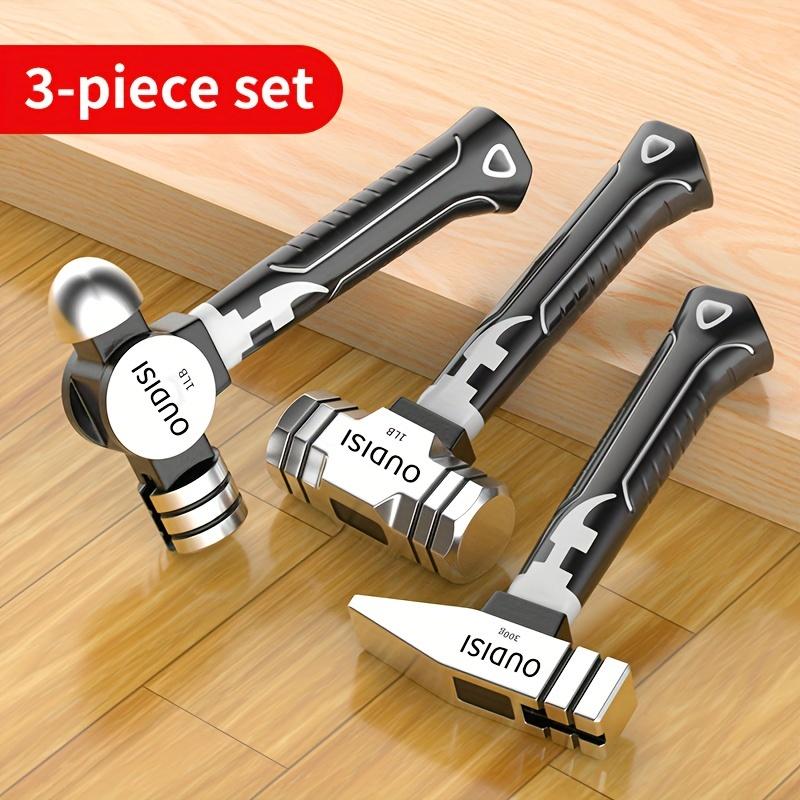 3-Piece, High Carbon Steel Hammer Set - Durable, Versatile Woodworking and Household Tools