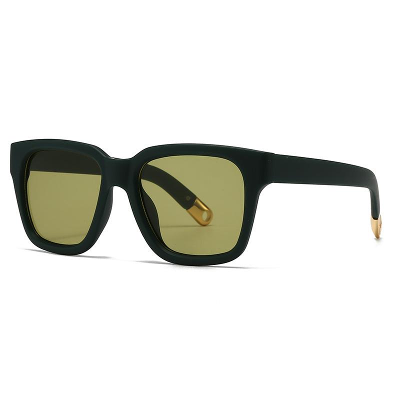  New Retro Oversized Square Women Sunglasses Fashion One Piece Leopard Shades UV400 Men Punk Sun Glasses