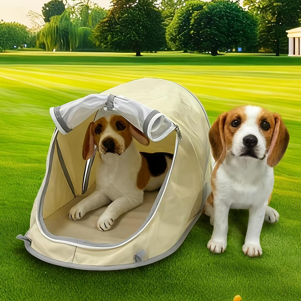 Faltbares Haustierzelt Tragbares Hunde- & Katzenhaus Leicht Indoor Outdoor Camping Hundehütte Atmungsaktiv & Haustierunterstand