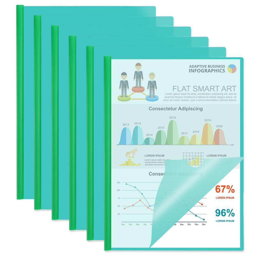 EAGLE Report Covers with Sliding Bar for A4 and Letter Size Paper, Resume Covers Presentation Folders File Document Binder