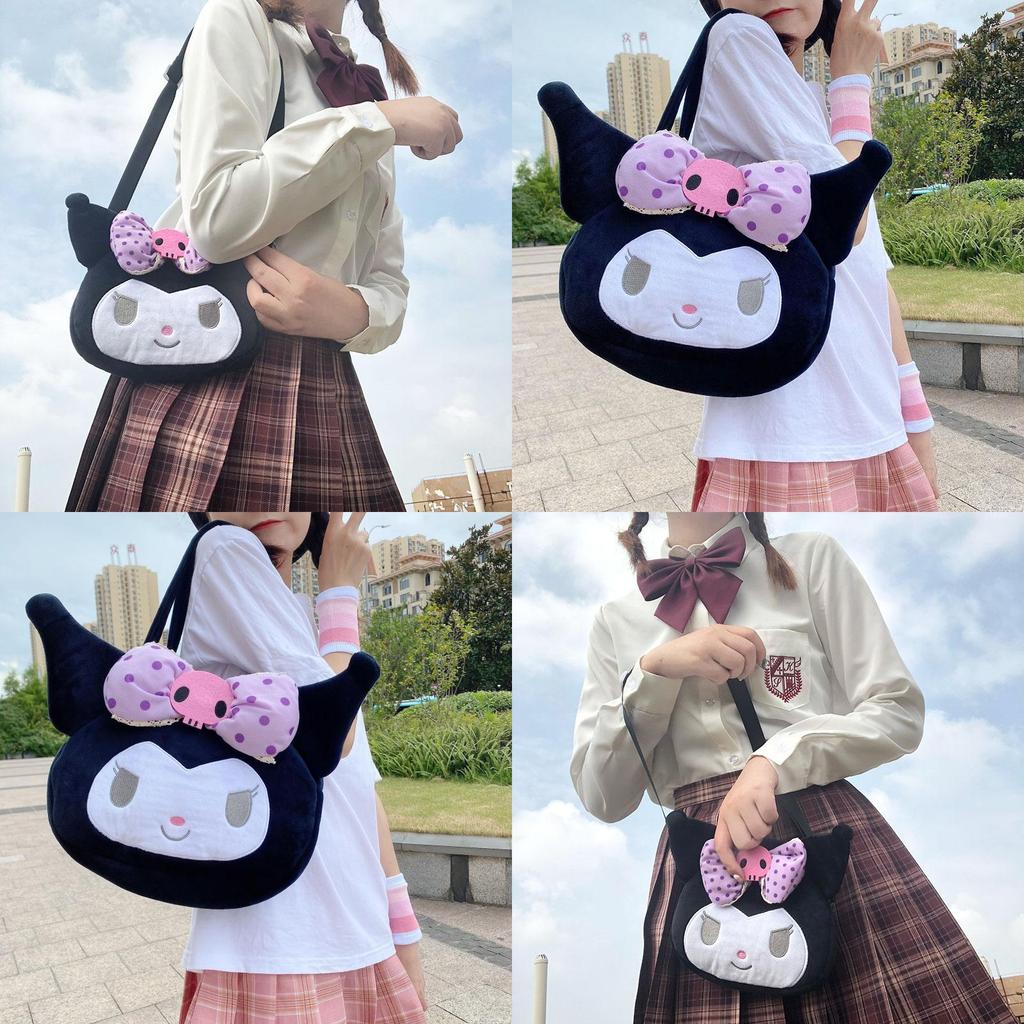 Stylish Kuromi Plush Handbag With Kawaii Charm Perfect For Daily Use And Gifts