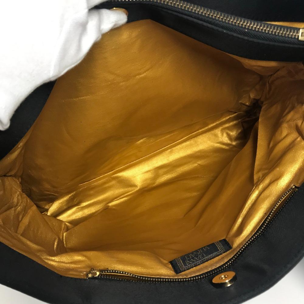 Versace Vintage Logo Sunburst Tote Bag Chain Shoulder Bag Black/Gold