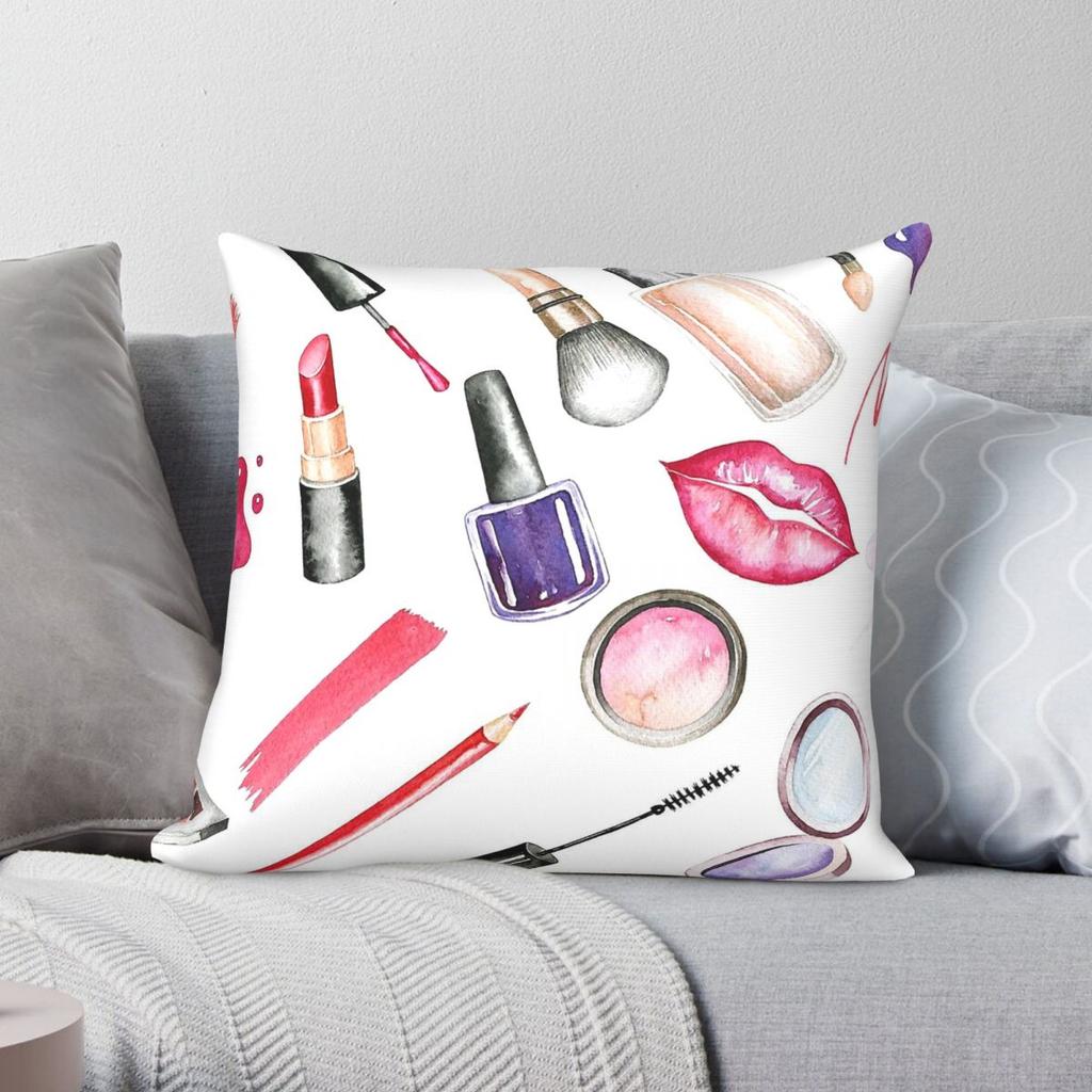 Make Up Artist Funny Square Pillowcase Polyester Linen Velvet Printed Zip Decor Pillow Case Room Cushion Cover x