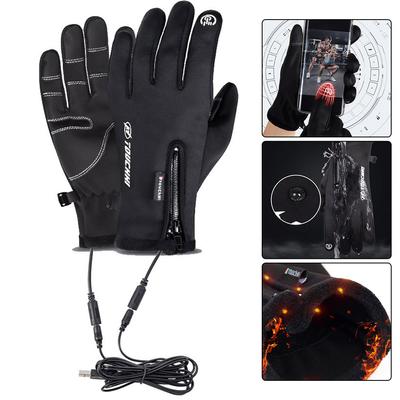 Gants Tactiles USB Chauffe-mains Électrique Chauffants Hiver Chaleur Gants Chauffants Électriques Coupe-vent Gants Chauffants pour Femmes Hommes