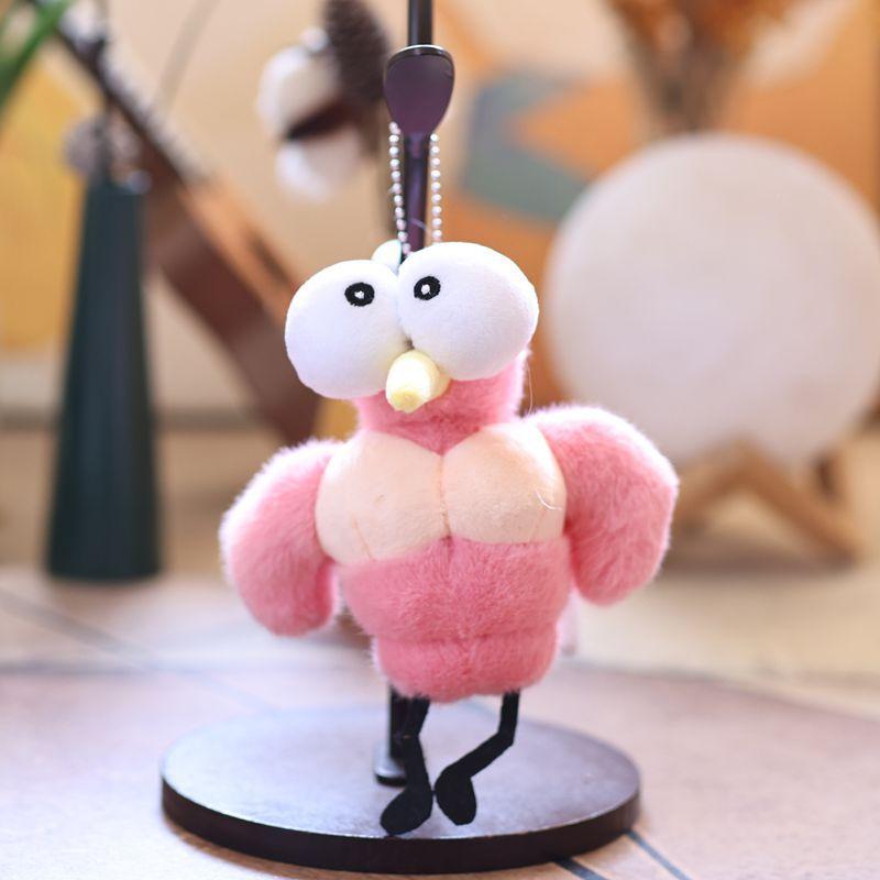 1Pcs Cartoon Muscle Mosquito Pendant Plush Doll for Kids Unique Stuffed Toy Backpack Car Ornament Gift