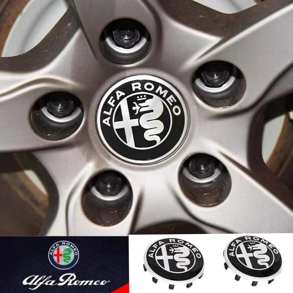 60MM Car Wheel Hub Logo Modification Wheel Hub Cover Decoration For Alfa Romeo Giulietta GT 159 147 156 Mito Brera Giulia F1