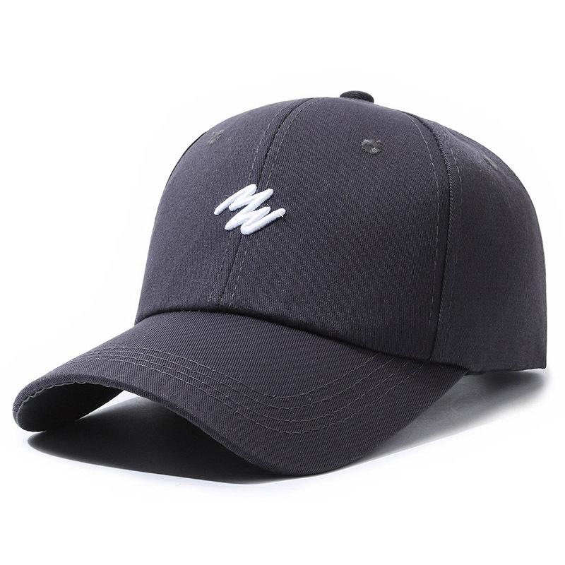 Letter Embroidered Baseball Hat Fashion Solid Color Peaked Cap Sun Protection