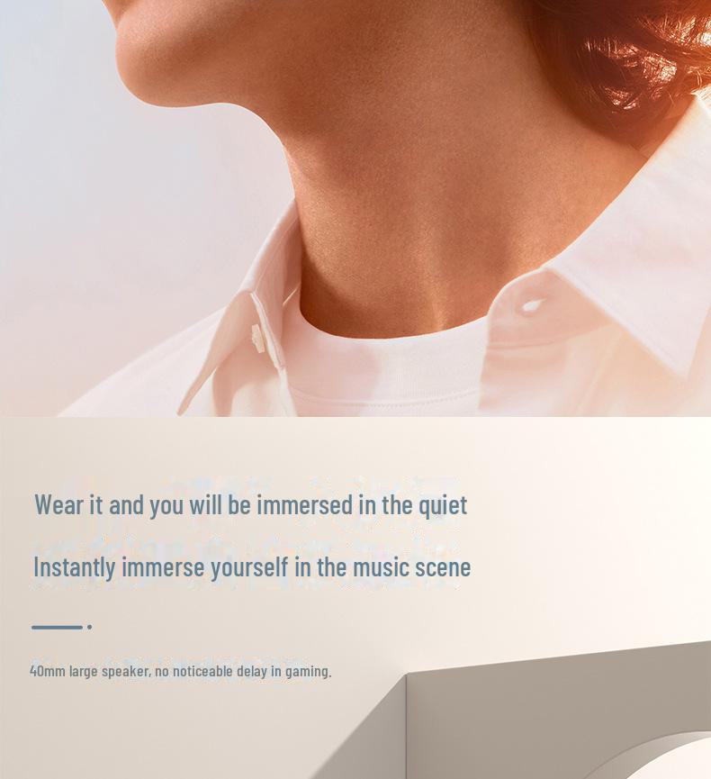 DR80 Wireless Bluetooth Headset: Silicone, Long Battery Life, Head-Mounted, Ideal for Gaming and Calls
