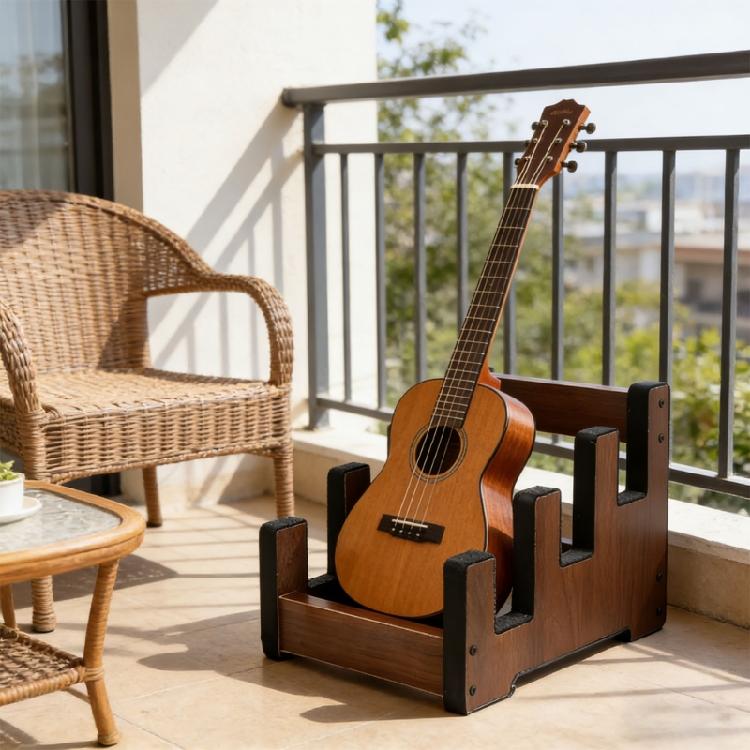 Professional Guitar Display Rack Soft Lining Protects Instruments Holds 3 Guitars Compact for Studio Home Decoration