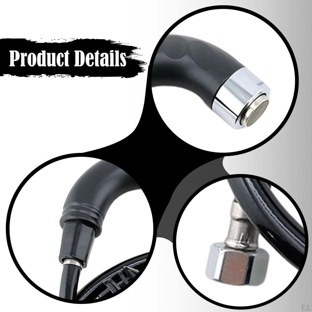 Salon Shampoo Bowl Sprayer Head 120cm Hose Convenient Replacement Part, Hair Wash Shower