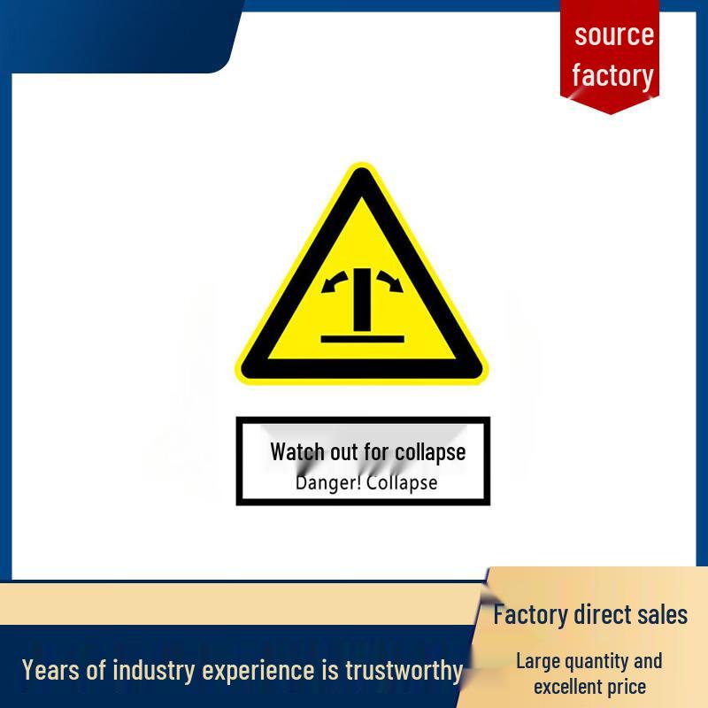 LuKun PVC Beware of Collapse Safety Sign