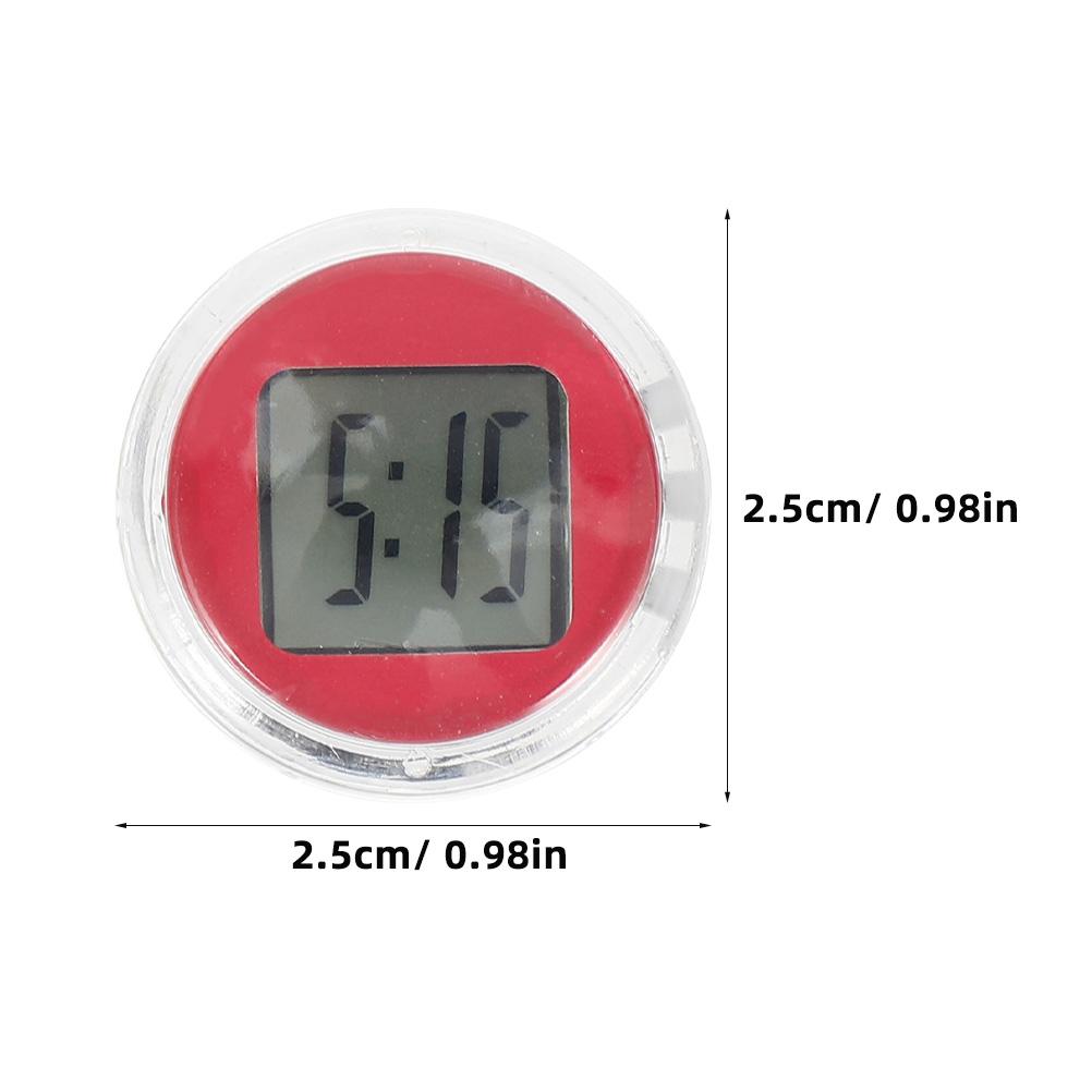 3Pcs Waterproof Electronic Mini Car Clocks ABS Plastic Stick-on Digital Clock Accurate Time Motorcycle Bicycle