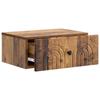 Wall Mounted Nightstand Reclaimed Wood Look 49 x 34.5 x 20 cm