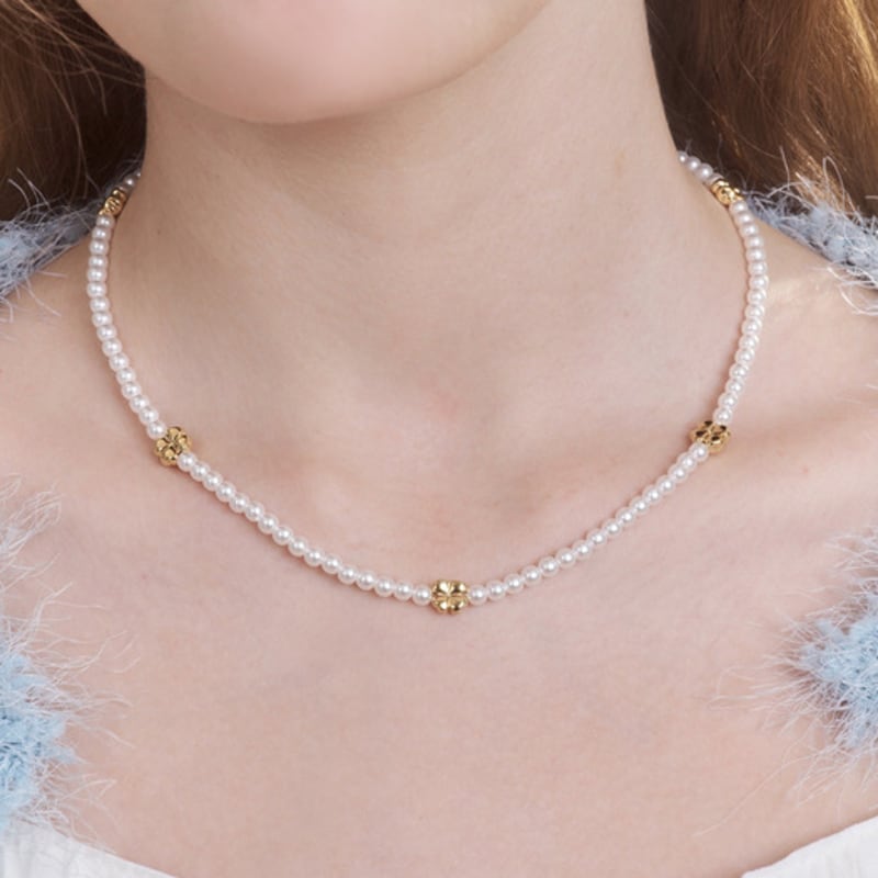 ENGBROX happiness clover pearl necklace