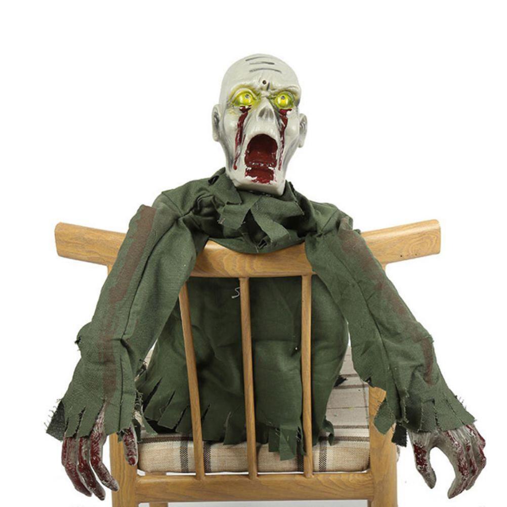 Halloween Electric Crawling Ghost with Horror Voice Sound Control Creeping Bloody Ghost Prop