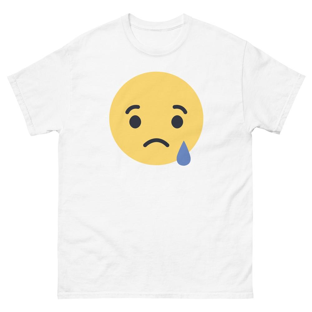 Emoticon Sad Emoji Men's classic Tshirt Tops Tee