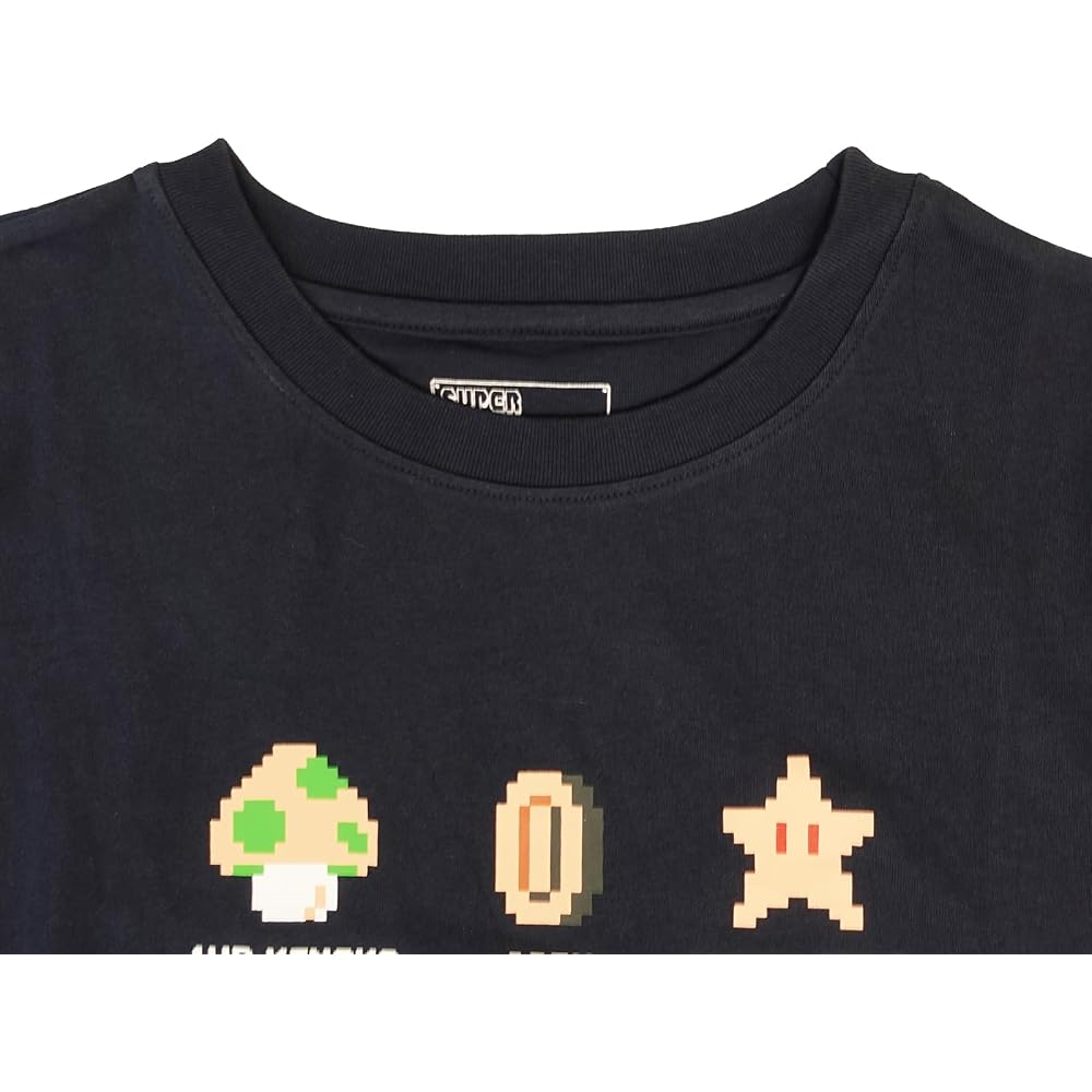[Fine Plus] T-shirt Short Sleeve Super Mario Bros. Mario Dot Collection Retro Toy Character