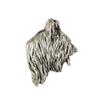 Briard, Berger de Brie  - Silver-plated dog brooch, elegant pin, jacket lapel decoration by Art-Dog brand