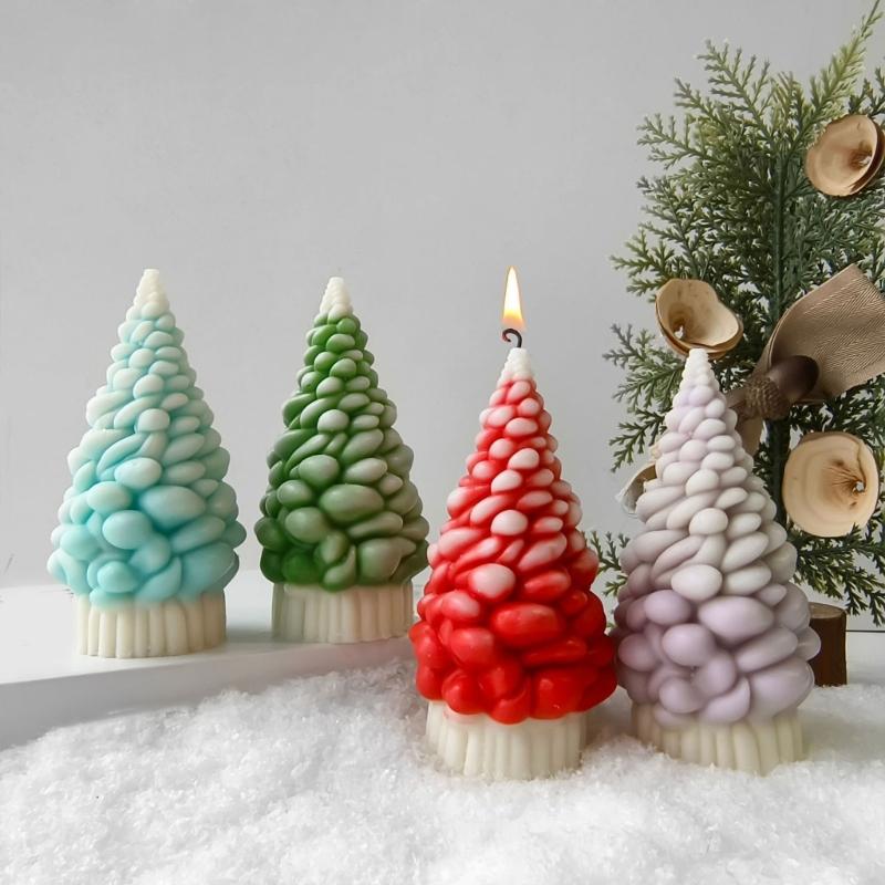 Silicone Candle Molds Candle Making Moulds Christmas Tree Shape Soap Moulds Silicone Ornament Molds for Art Enthusiasts