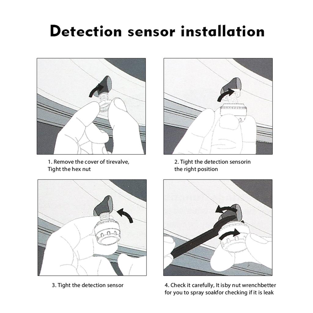 Solar Wireless Car Tire Pressure Monitoring System with 4 External Sensors