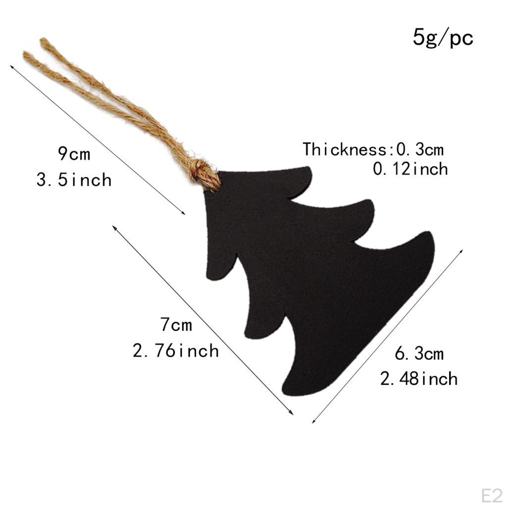 10Pcs Hanging Christmas Tree Blackboard Wedding Home Decor