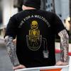 2026 Cool Biker Drinking Beer Skull Graphic Men Cotton Tshirts Summer Punk Rock Clothes Halloween Party Tshirt